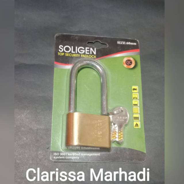 

Gembok kuningan anti gunting 60 mm iso 9001