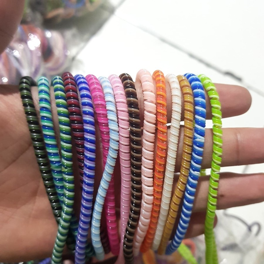 LILITAN PELINDUNG KABEL ANTI PUTUS HARGER SPIRAL DATA CABLE WARNA WARNI D2
