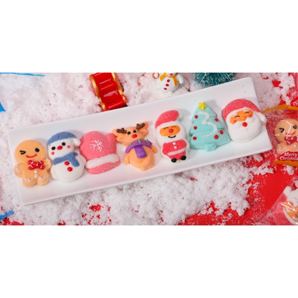 

Marshmallow Soft Cotton Candy Motif Christmas. Permen Christmas. Cookies Christmas