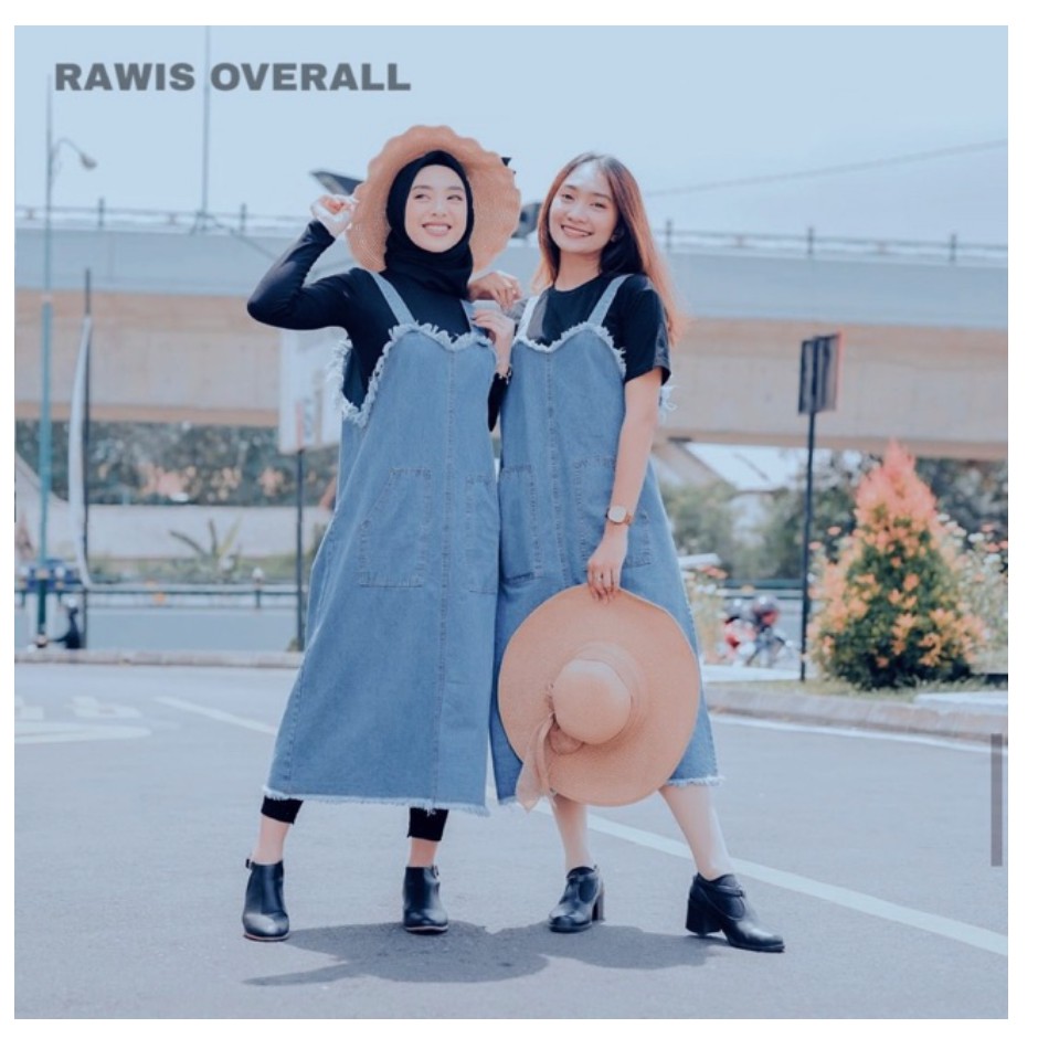 RAWIS OVERALL / OVERALL JEANS / MIDI OVERALL JEANS / FRINGE OVERALL MIDI / OVERALL JEANS TERBARU