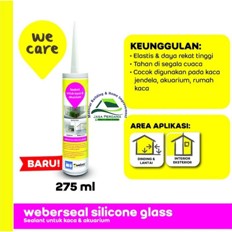 MU Weberseal Silicone Glass Sealant Kaca