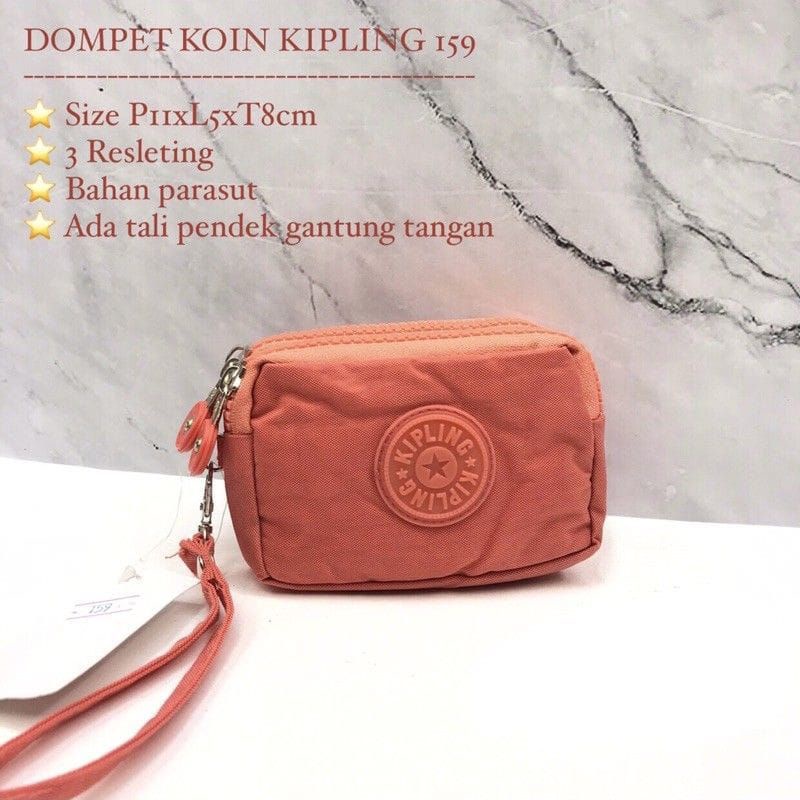 KP159 Dompet Koin Dompet Wanita Import 3 ruang mini polos Dompet koin hp kosmetik