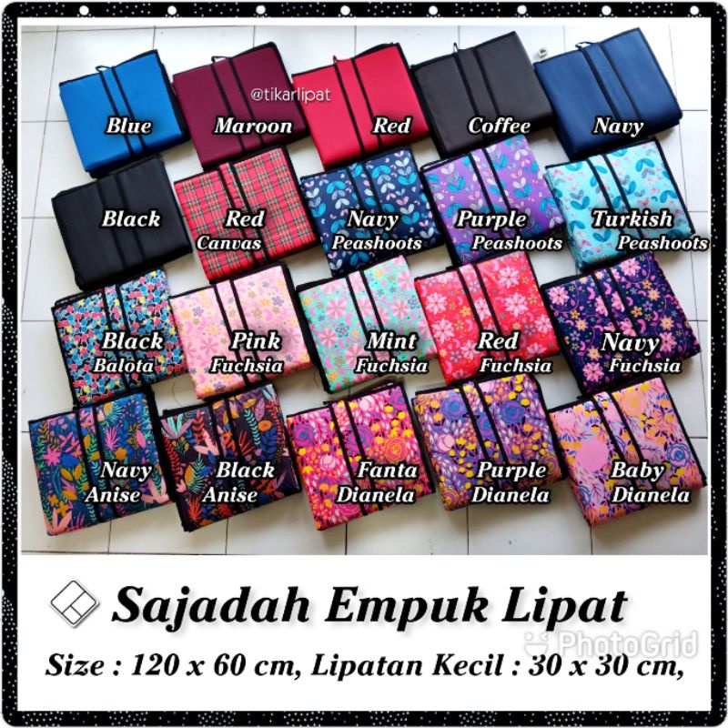 Matras Sajadah Lipat Empuk Tikar Lipat Piknik Mini 120 x 60 cm Untuk Sejadah Alas Sholat Bisa Pilih 