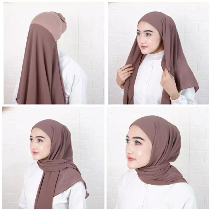 HIJAB SEGIEMPAT INNER MALAY CERUTY BABYDOLL / SQUARE INSTAN 2LAYER