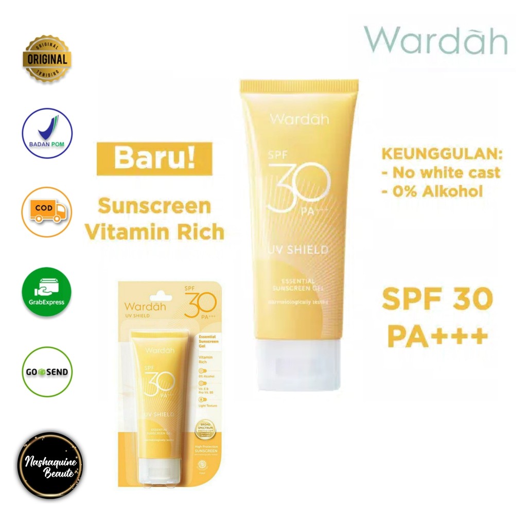 WARDAH SPF 30 Sunscreen Gel UV Shield Aqua Fresh Essence | Active Protection Serum | Light Matte Sun Stick SunStick