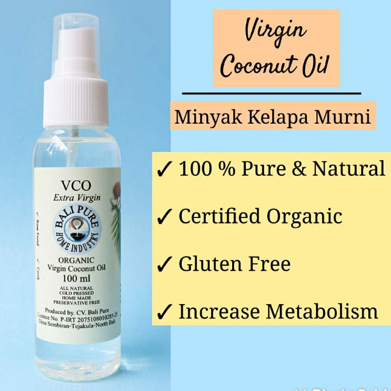 HERBAL VIRGIN COCONUT OIL Bali Pure VCO 100ml