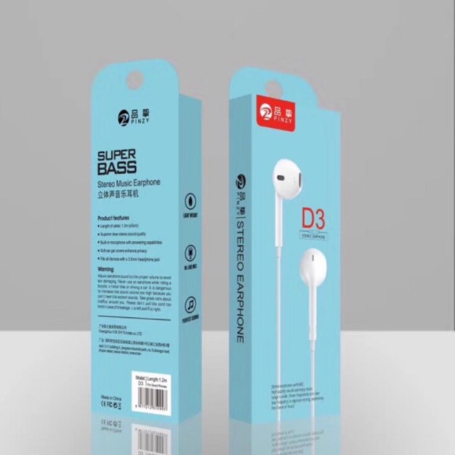 Headset Earphone Stereo D3 with Microphone