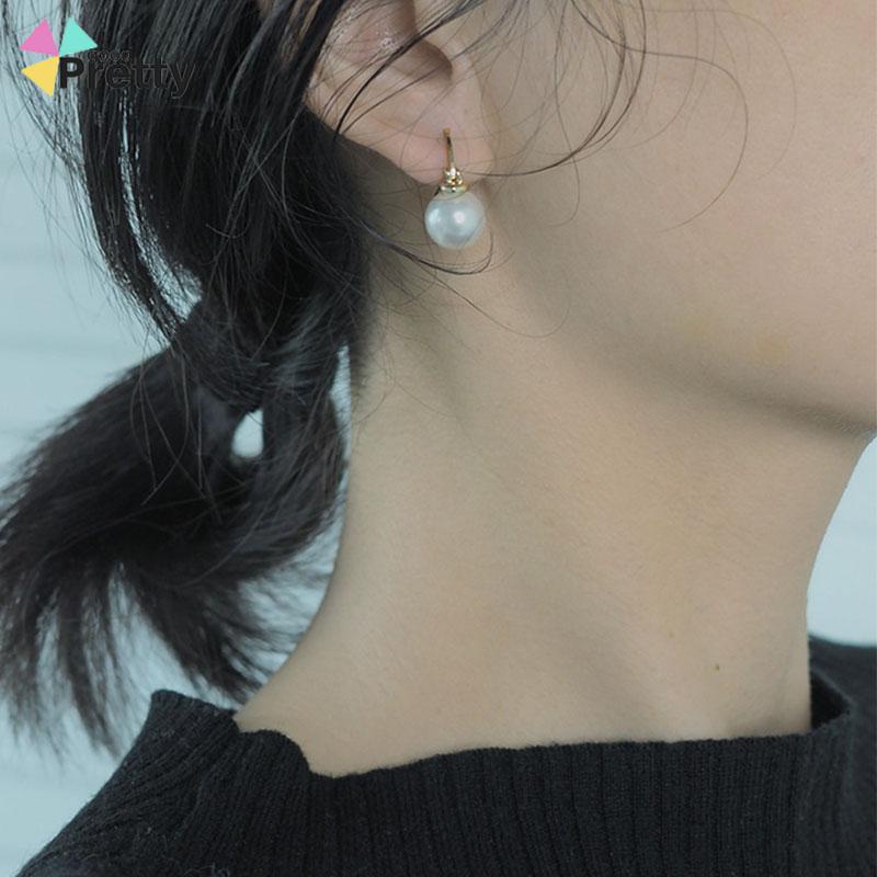 Anting Mutiara Besar Gaya Retro Korea Aksesoris Fashion - PD