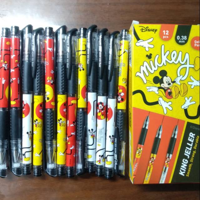 

Pulpen Merk PIPO PPG 103 KING JELLER 0,38 mm Hitam Disney Mickey Mouse