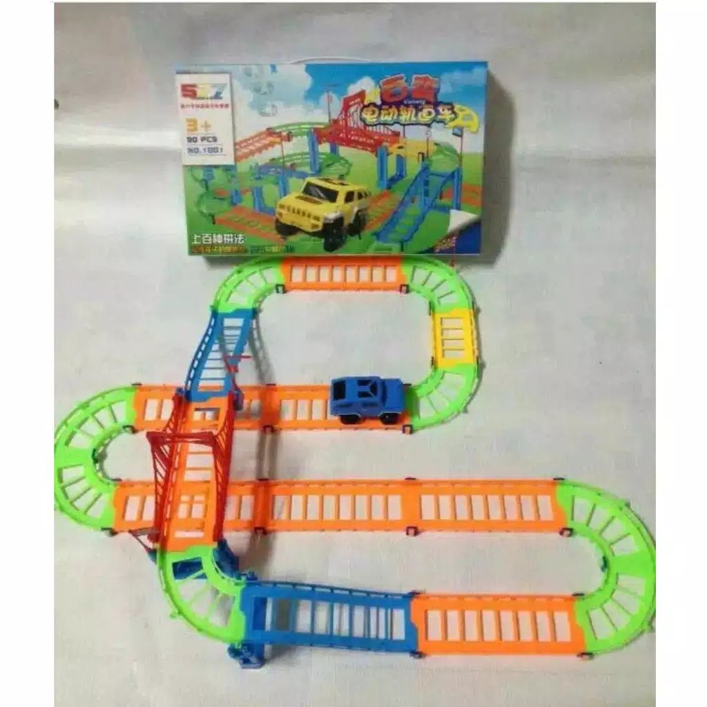 [JUALSEMUA18](Y-1)Mainan Mobil Elektrik Track Roller Coaster Warna-warni Bahan Plastik ABS  Ana