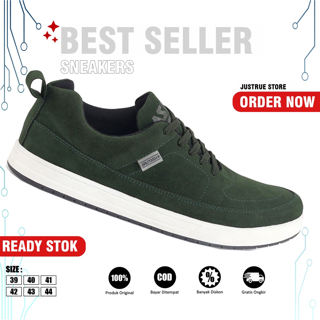 Justrue Sepatu Pria Sneakers Army Original 100% 301