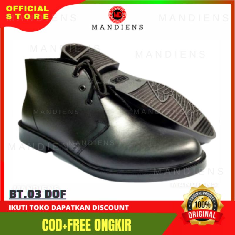 MANDIENS Sepatu PDH Kulit Sapi BT03 - Sepatu Pantofel Kulit Pdh TNI POLRI  Sepatu Paskibraka - Sepatu Pantofel Sekolah