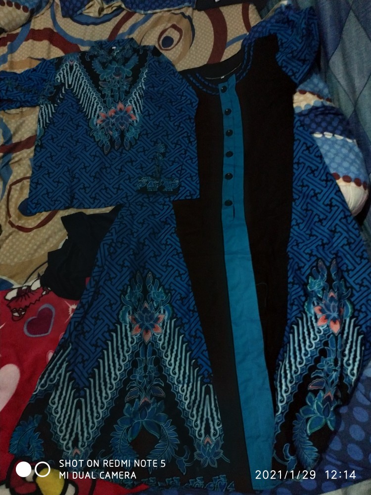 Couple Batik ( Bisa Beli Terpisah )kombinasi Motif Tuneca Size M L Xl Xxl