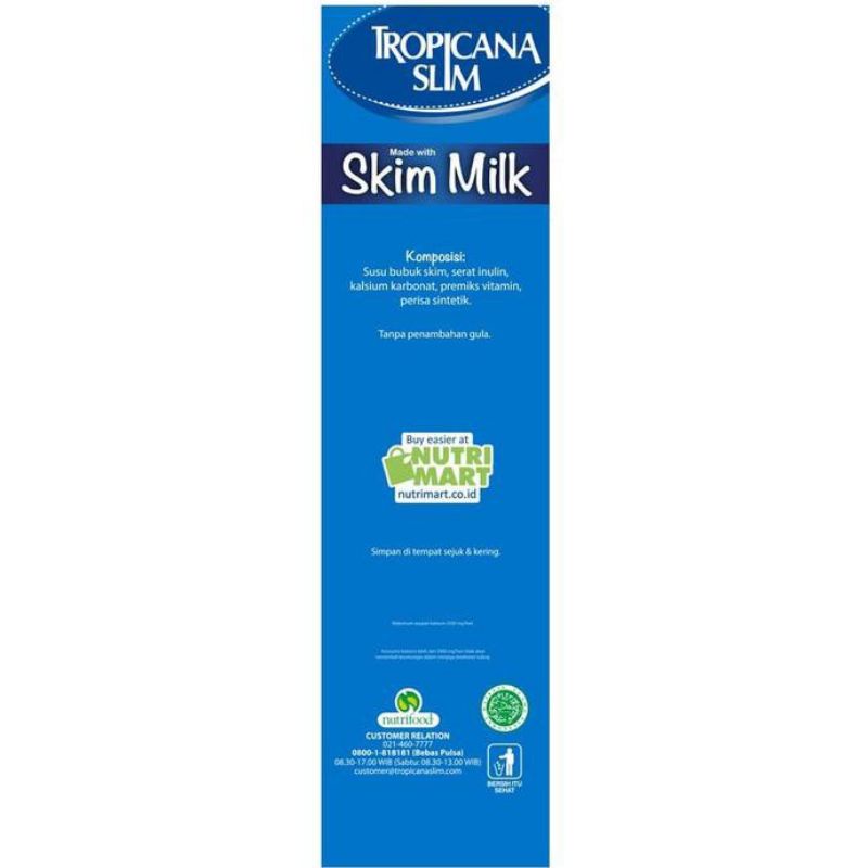 TROPICANA SLIM NON FAT PLAIN 1KG / 1000GR - ORIGINAL