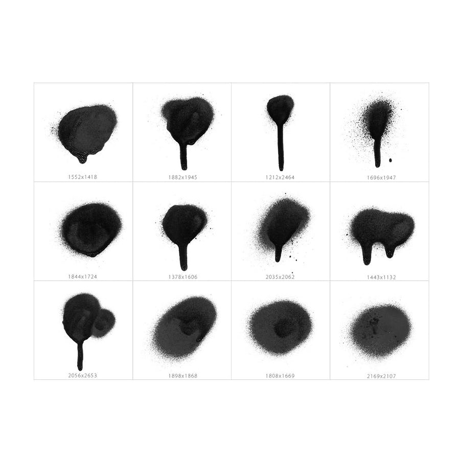 101 Spot Blob Spray - Photoshop Stamp Brushes