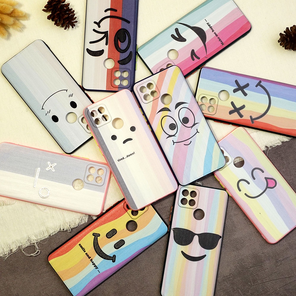 SOFTCASE MOTIF SMILE SAMSUNG A52 A15 A16 A3S A54 A7 A5S A9 2020 A5 2020 Y20 Y12S Y20S Y91 CASE MOTIF SMILE