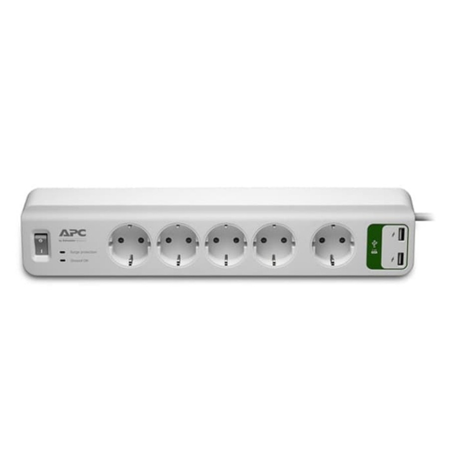 Colokan Anti Petir APC PM5U-GR PM5UGR Surge Protector Filter Listrik GARANSI RESMI | USB multi stop kontak | colokan