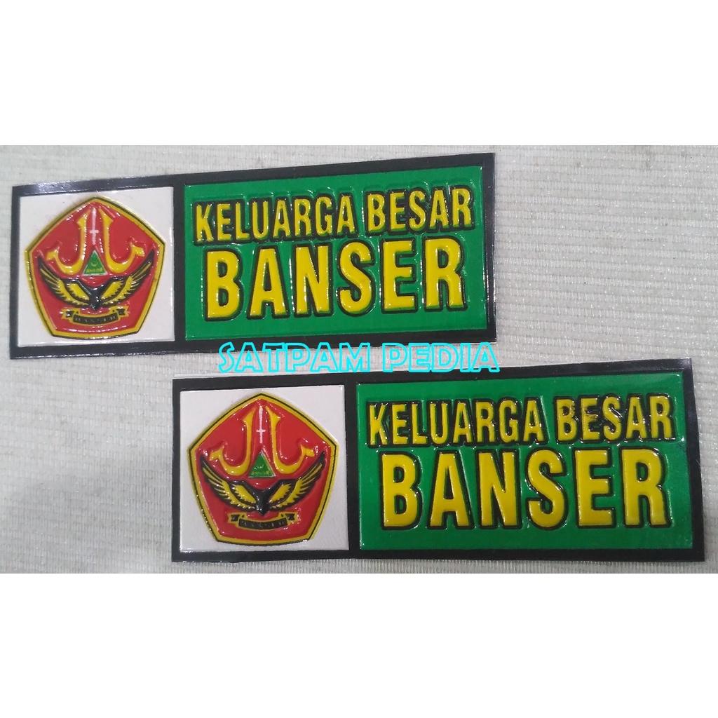 Sticker Plat Embos Banser - Stiker Banser