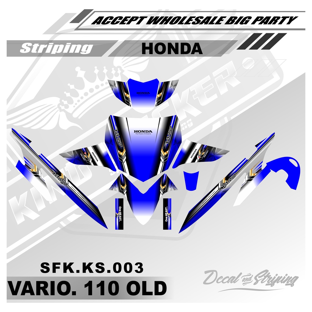 Decal Full Body Honda Vario 110 Old - Sticker Decal Vario 110 Old . SFK.KS.003