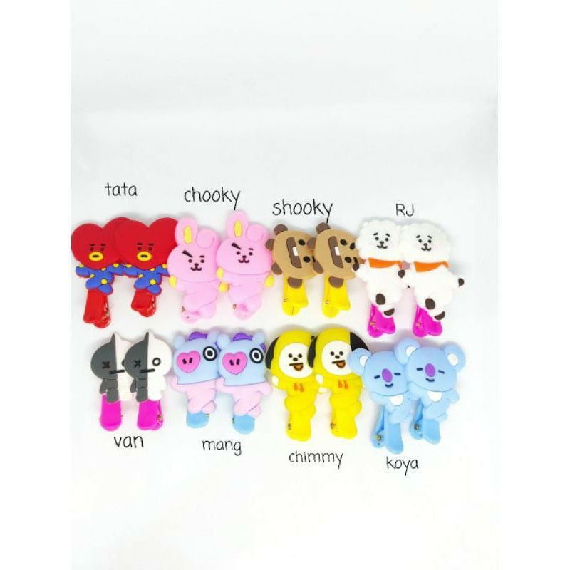 Isi 20 JEPIT RAMBUT BTS BT21 / IKAT RAMBUT BTS BT21 BANGTAN/ JEPIT RAMBUT KPOP