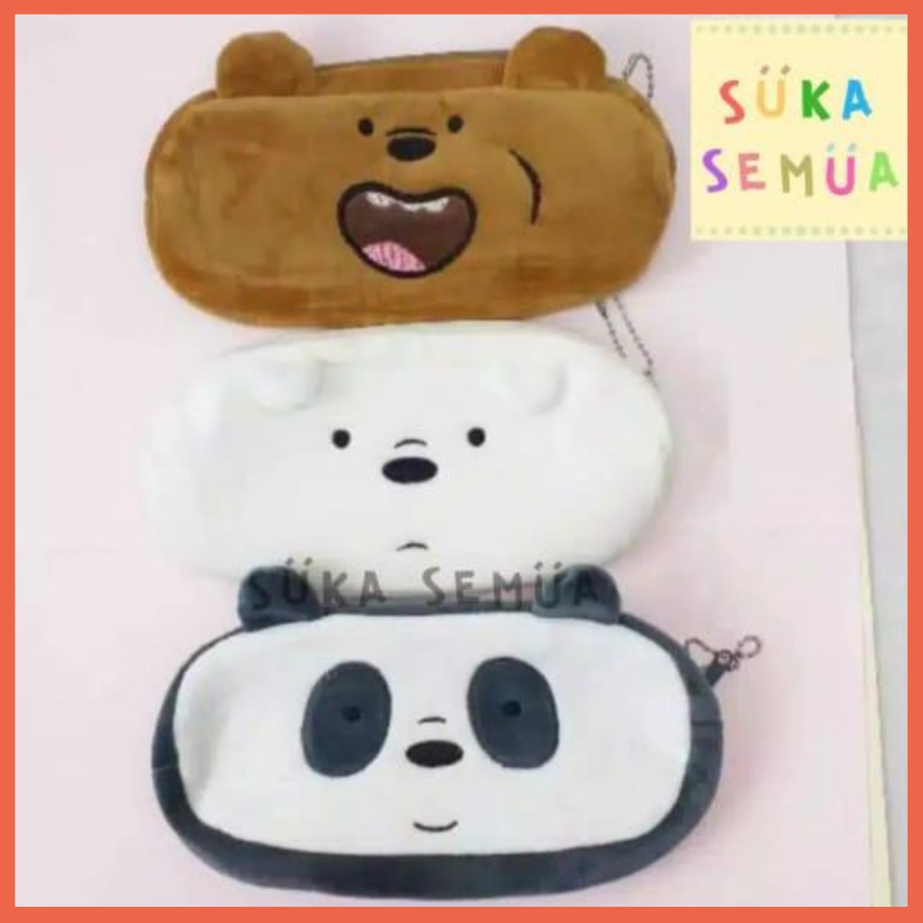 

Kotak Pensil / Dompet Plushy WBB We Bare Bears // Tempat Pensil Wadah Pensil Kostak / Pouch Koin