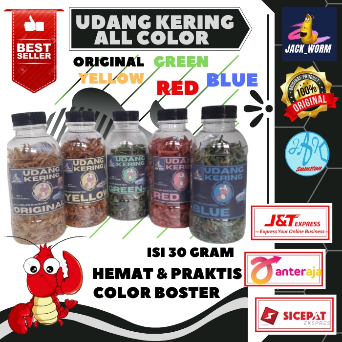 Udang Kering Pakan Ikan Channa Maru Yellow Sentarum Auranti Limbata Pulchra Oscar Tiger Batik Albino