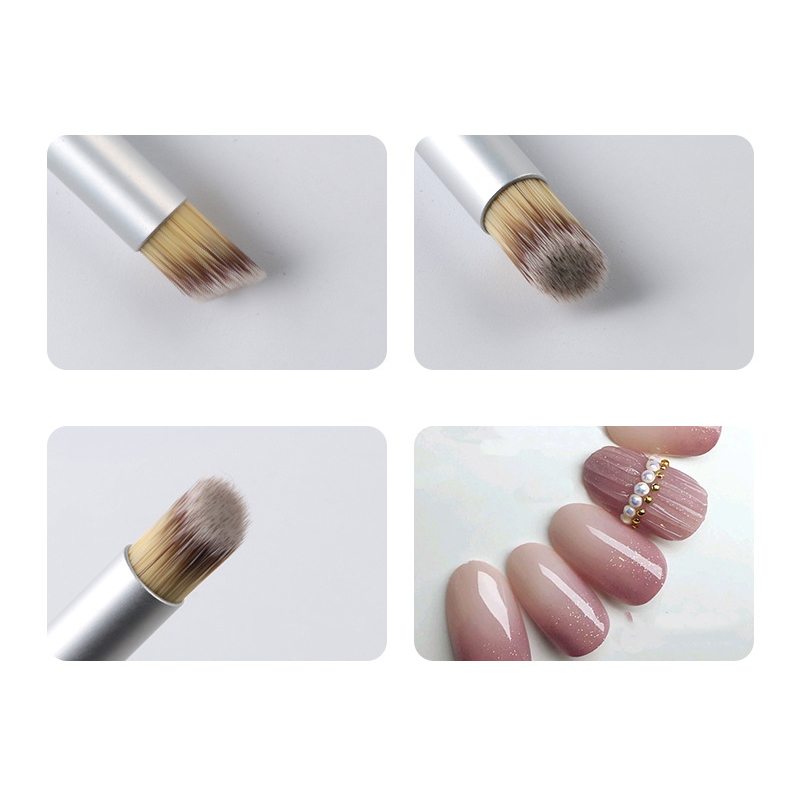 1 Pc Kuas Gambar Gradasi Bahan Nilon Dengan Gagang Kayu Untuk Nail Art