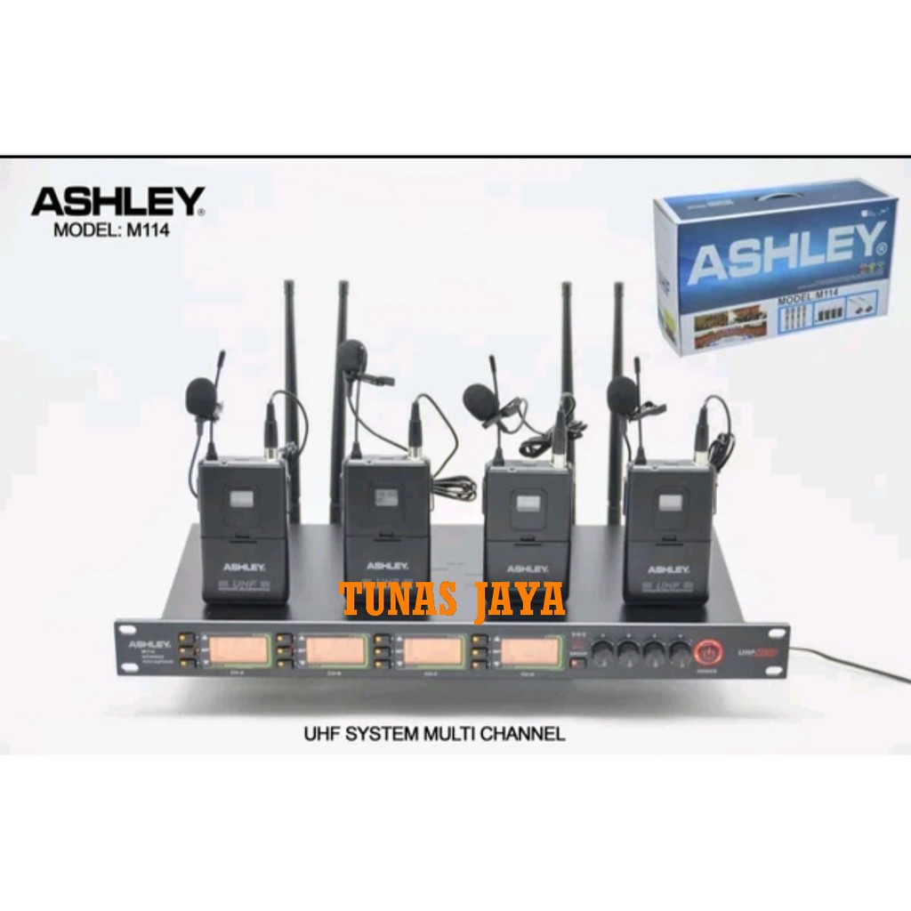 Microphone Wireless Ashley M114 Clip On -Jepit Mic Ashley M-114 Clip On