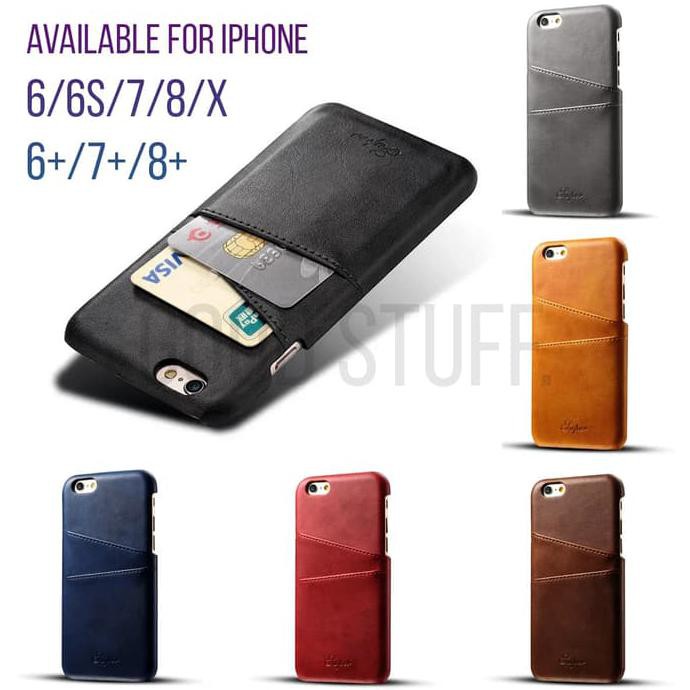 Premium Card Slot Leather Case/casing/softcase/hardcase iPhone 10/X/XR/XS/Max casing hp kulit