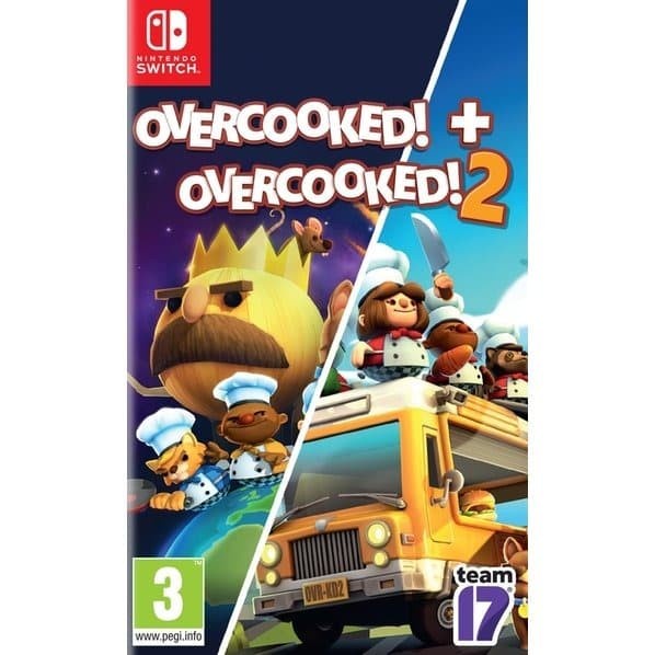NINTENDO SWITCH OVERCOOKED + OVERCOOKED 2 Double Pack