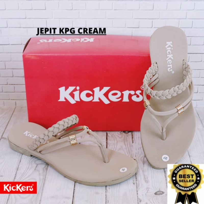 Sandal Wanita Kickres Terbaru Teplek Kepang Let Sandal Jepit Slop|Sandal flat tali-1