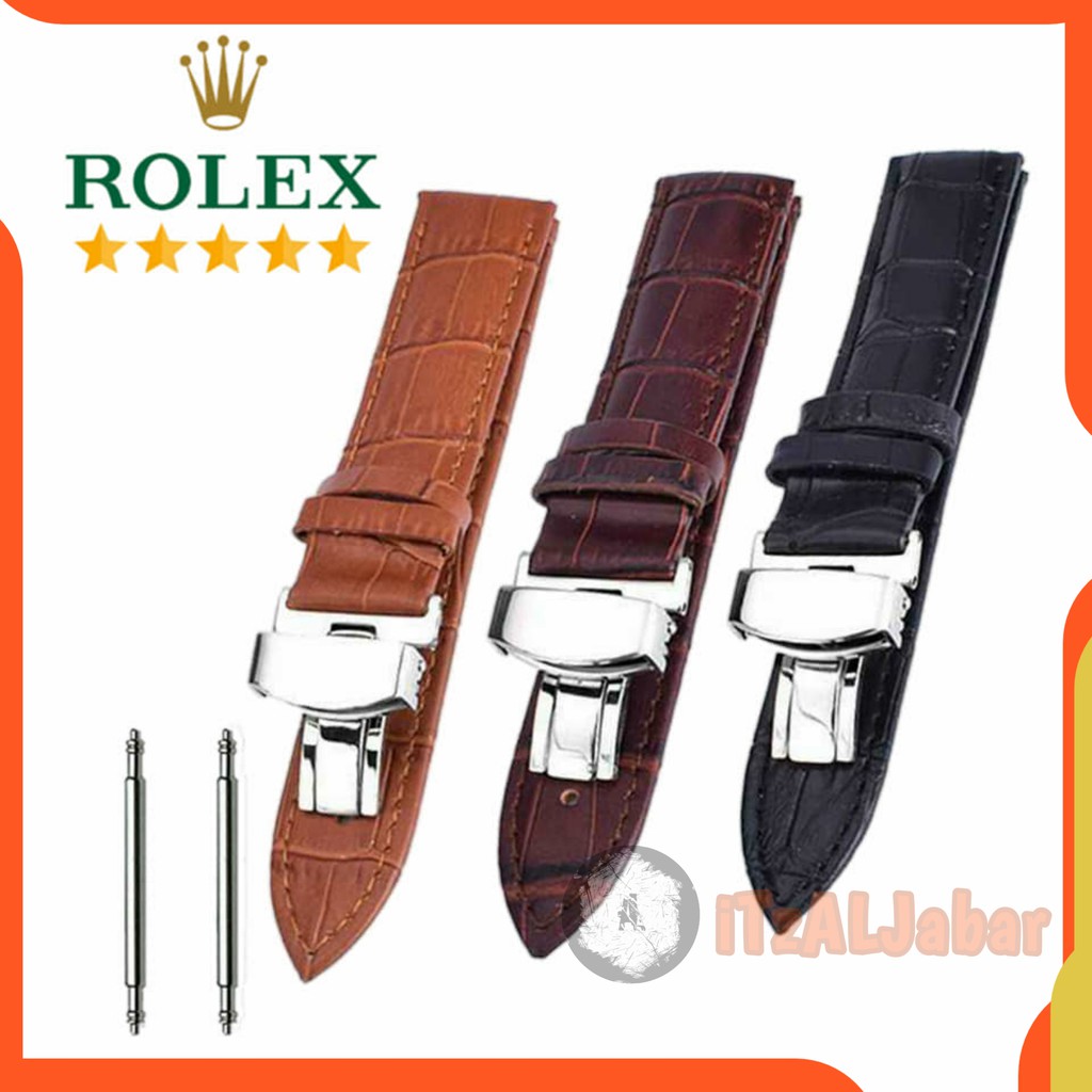 Tali jam tangan Rolex Datejust Kulit Leather strap 20mm