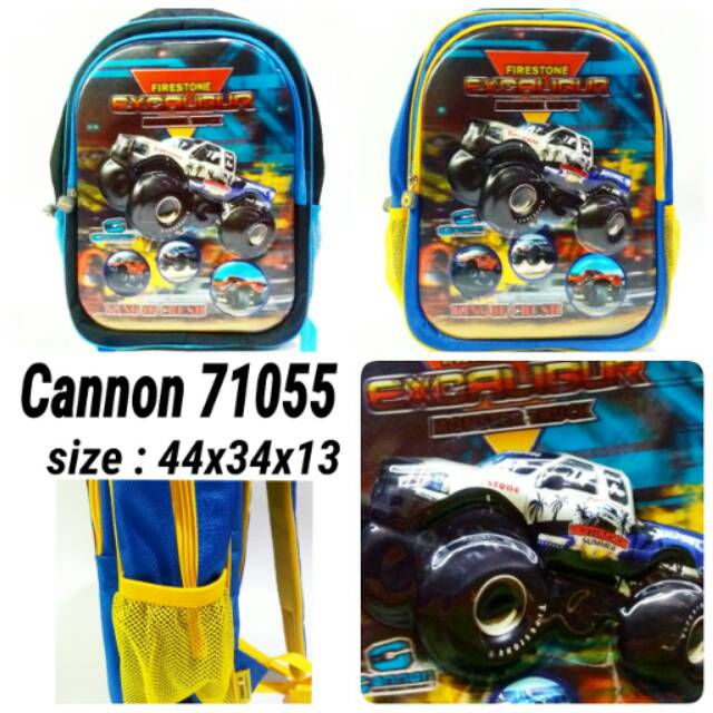 Tas sekolah anak cannon 71055 tas anak cannon terbaru gambar timbul (mobil)