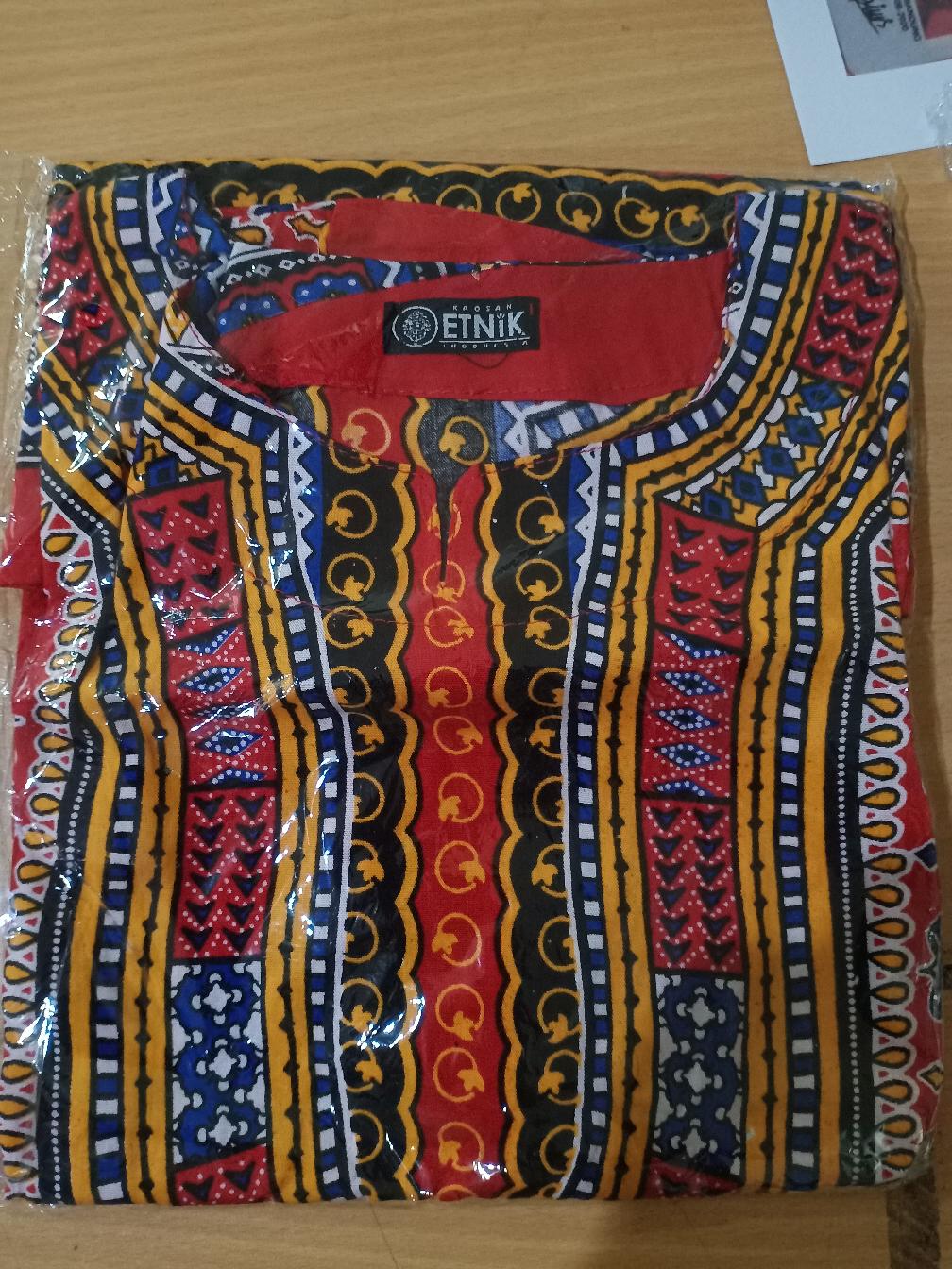 Baju Etnik Kaos Etnik Dashiki Bohemian Style All Size Pria Wanita Dasar Warna