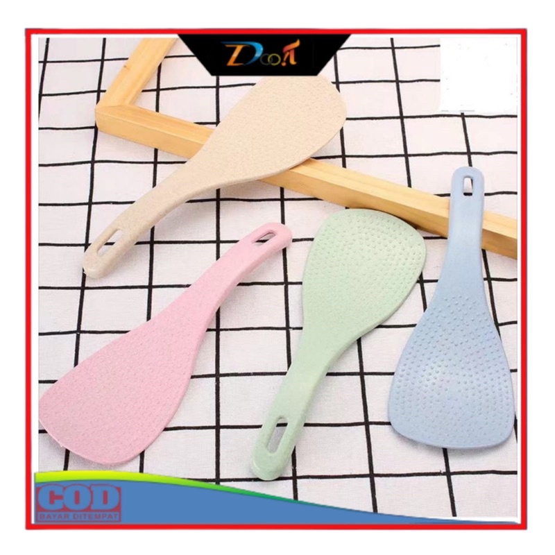 Centong Nasi Macaron Anti Lengket / Centong Nasi Plastik Makaron Cantik