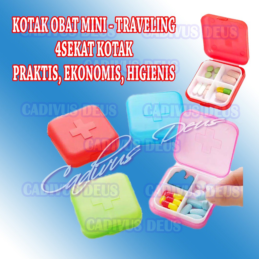 KOTAK OBAT MINI - TRAVELING MEDICINE CASE - 4SEKAT