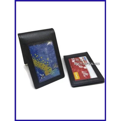 

iD card holder kulit asli,name tag kulit asli double magnet