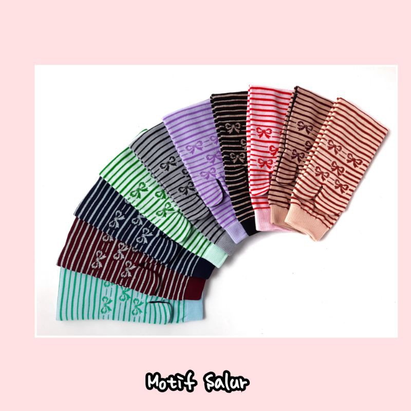 kaos kaki jempol motif salur