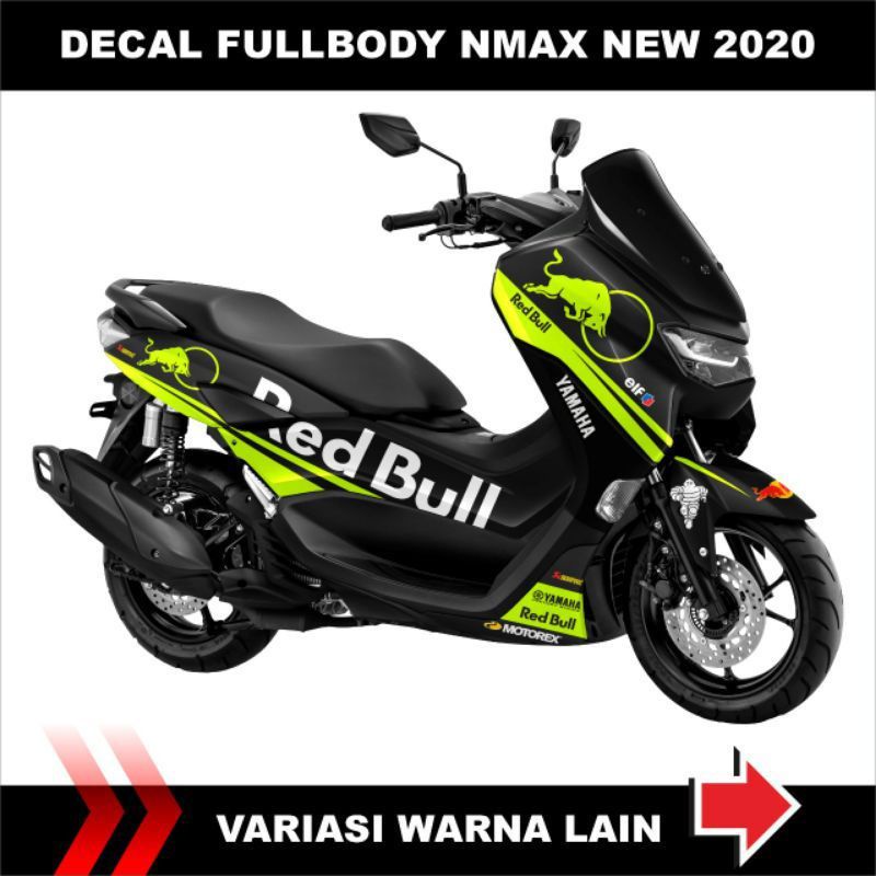 decal nmax new full body variasi stiker Red bull warna pilihan 0038