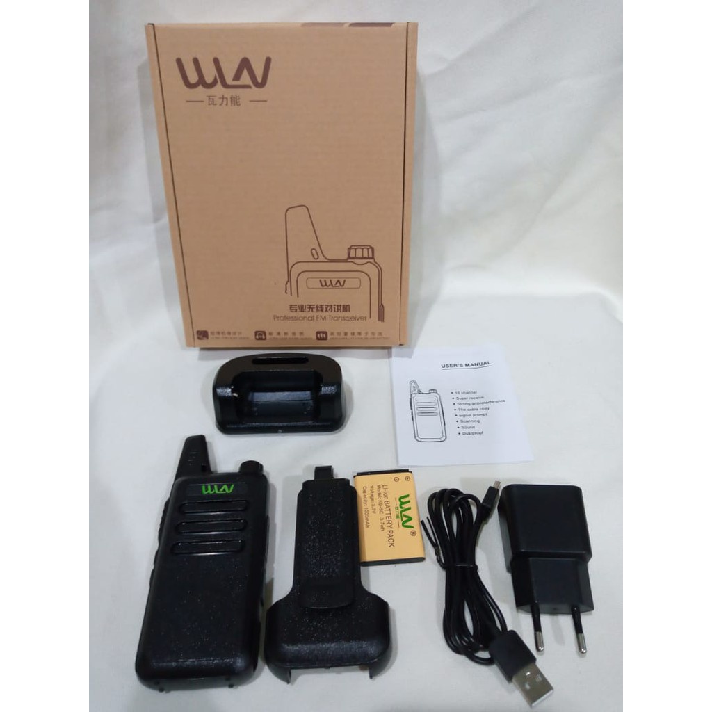 HT WLN KD C1 Hitam Walkie Talkie KD-C1 KDC1 UHF Radio WLAN Klip Besar T1 Komunikasi c 1 Talky