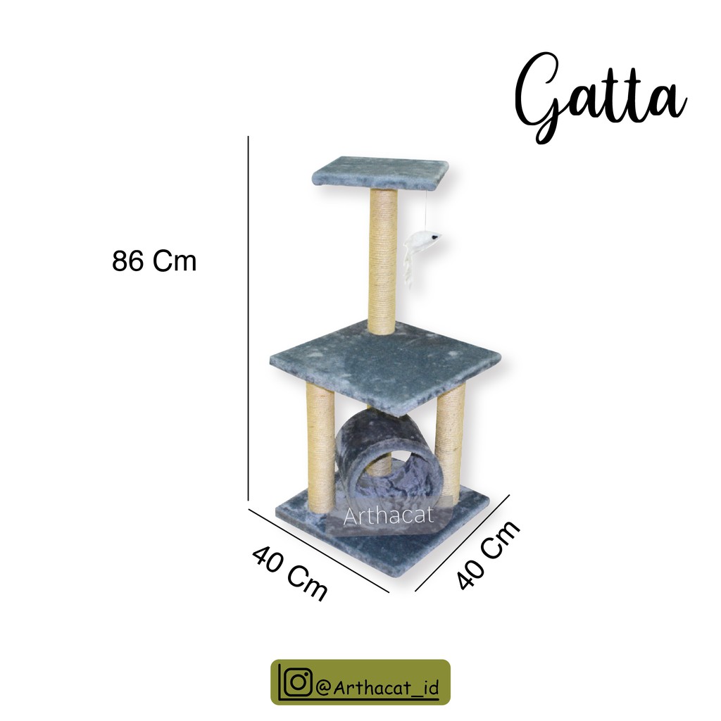 Cat Tree Gatta Grey - Rumah Kucing Arthacat