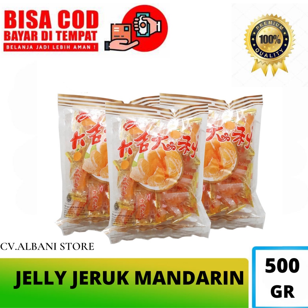 

NARAYA JELLY ORANGE MANDARIN 500 GRAM PERMEN JELLY JERUK / NARAYA JELLY CANDY