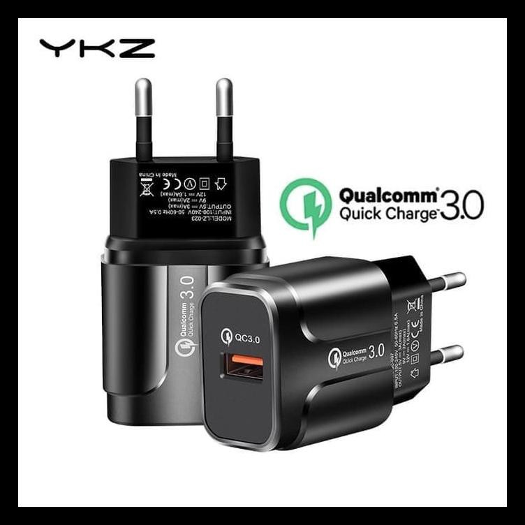 QUALCOMM QUICK CHARGE 3.0 ADAPTOR FAST CHARGING CHARGER HP QC3.0 LZ023 - PUTIH