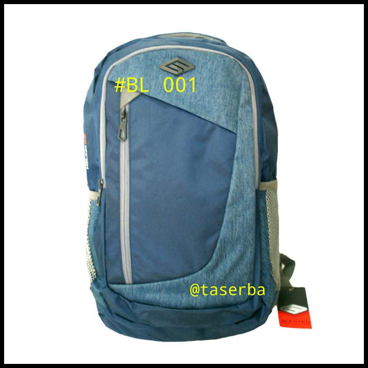 Bag Canvas - Ransel Notebook Tas Backpack Sekolah Canvas Jeans Blasted Bl 001