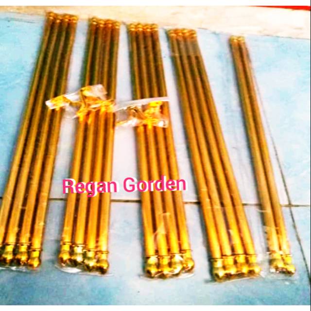 Besi stik untuk gorden jendela ikat kupu-kupu tiang gordyn hordeng pita