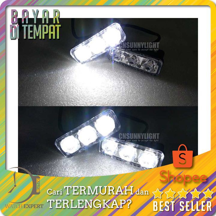 Lampu Mobil LED Car Light Daytime Running Waterproof 1 Pair