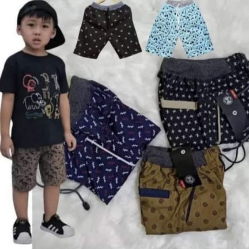 CELANA CHINOS PENDEK ANAK MOTIF PRINTING