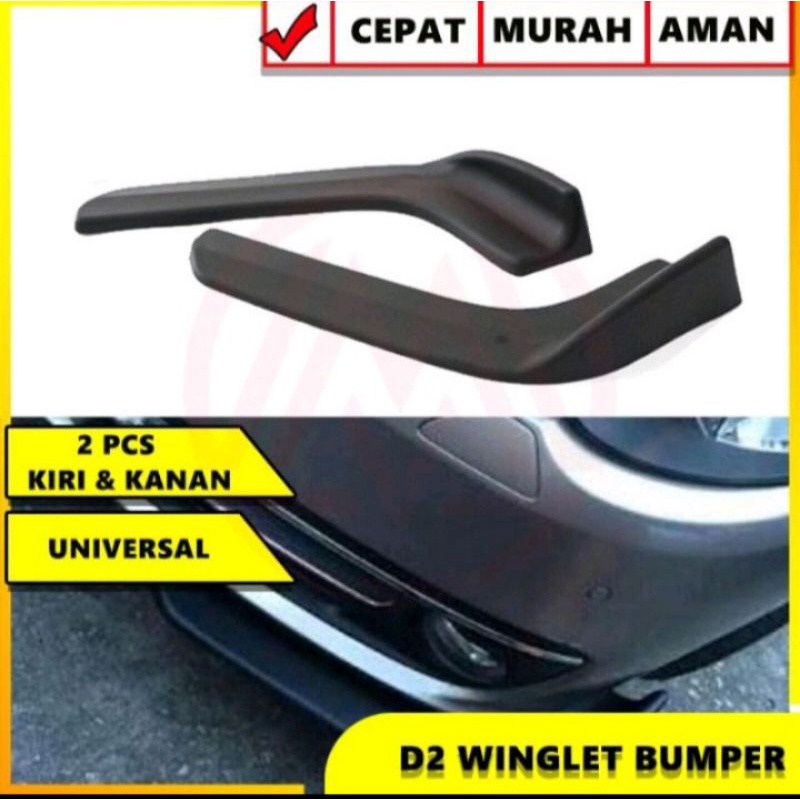 Winglet Lips Bumper Diffuser Depan Mobil Honda Jazz