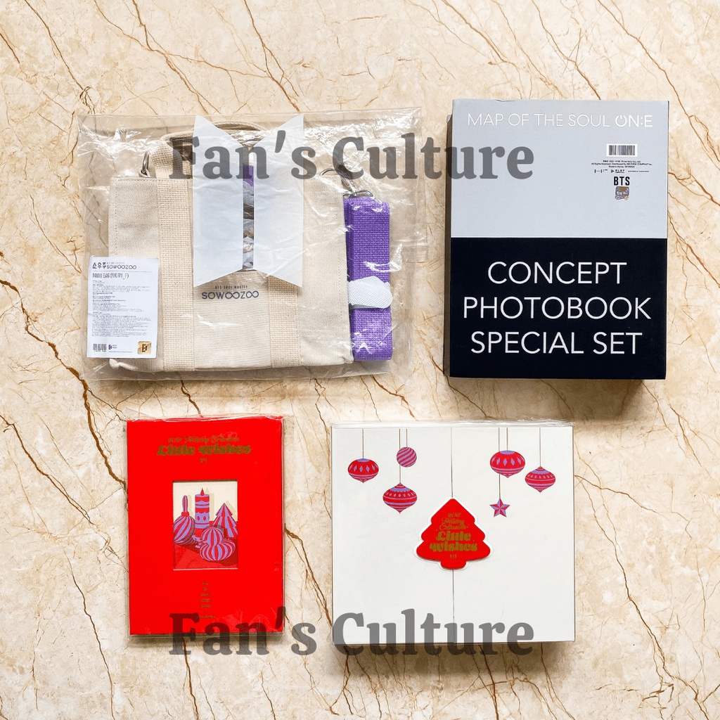 [READY STOCK]BUNDLE BTS: SOWOOZOO MERCH (MD) - MINI BAG FULLSET with Little Wishes Photobook/Holiday