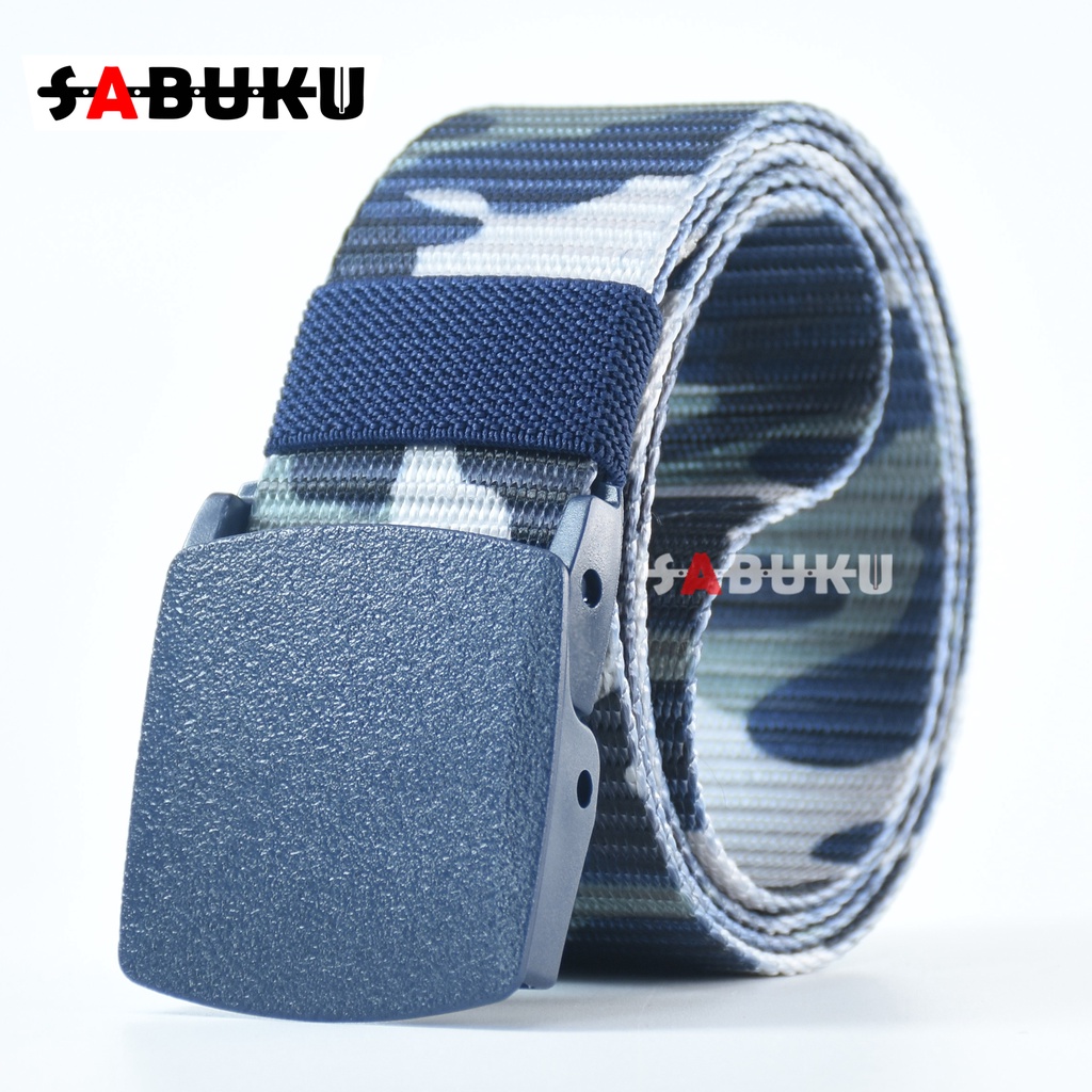 Ikat Pinggang Kanvas Pria Kepala Anti X-RAY Army Corak Abri Men Belt - 066